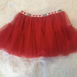 Girls Valentines Skirt, New, Size Xl