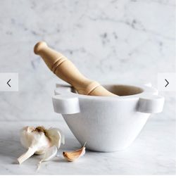 Used. Marble Mortar & Pestle