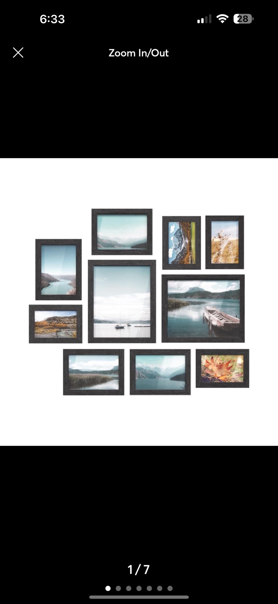 10 Pack Collage Picture Frames with Two 8x10, Four 5x7, Four 4x6