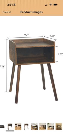 Wood Bedside table from amazon