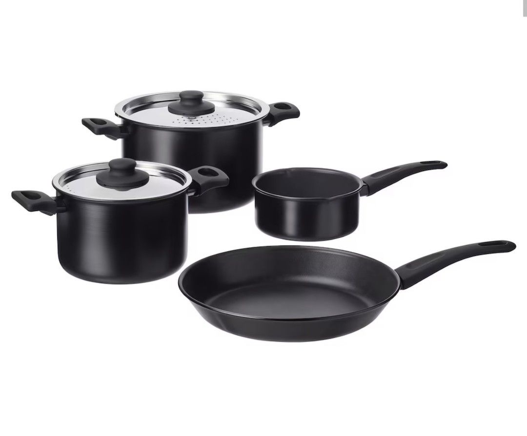 HEMLAGAD 6-piece cookware set, black + Tools Of The Trade...
