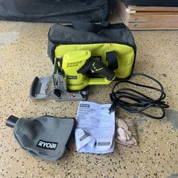 RYOBI 6 Amp Corded AC Biscuit Joiner Kit with Dust Collector and Bag