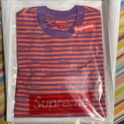 Supreme Logo Stripe SS shirt