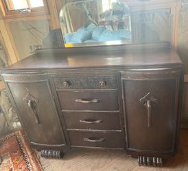 Antique Art Deco Hutch