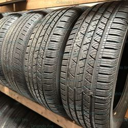 U63  235 55 19 101H  Continental CrossContact LX Sport  4 Used Tires 80%-90% Life 
