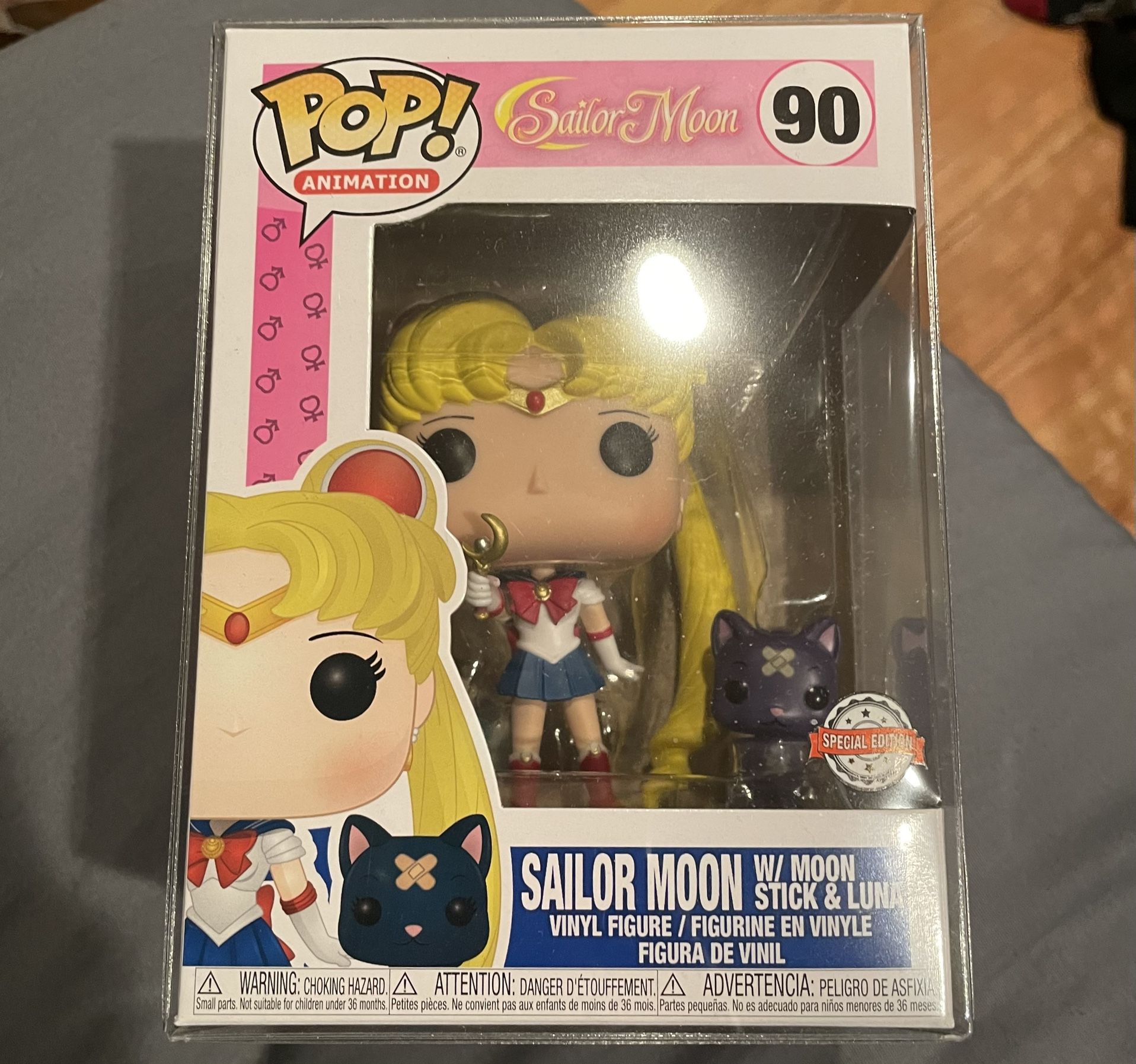 Sailor Moon With Moon Stick And Luna Funko Pop 