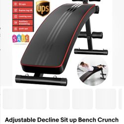 Sit Up Crunch Bench Press Fitness Exercise Adjustable
