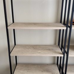 2 X 72” 5 Shelf Ladder Bookshelves 