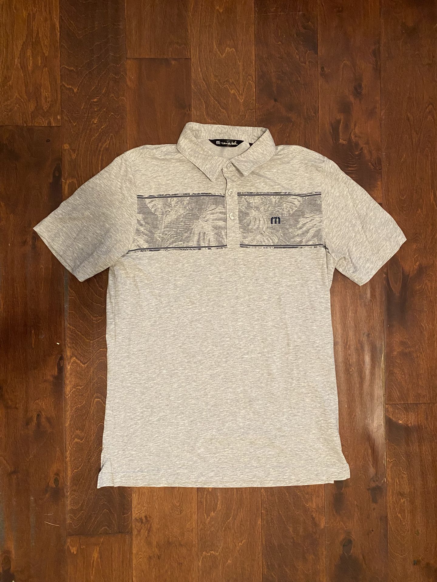 Travis Mathew Golf Polo T-Shirt S Gray