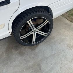 24 inch rims with 5 tires