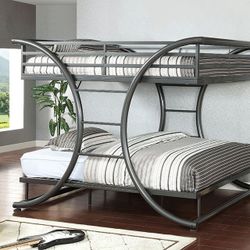 Brand New Solid Metal Full Over Full Bunk Bed