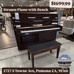 Strauss Piano With Bench 
