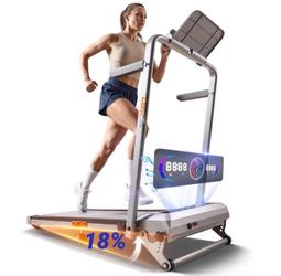 New Walking Pad Treadmill with 18% Incline and Handle Bar