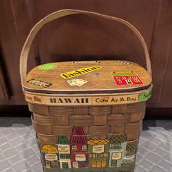 Vintage Signed Cara Nan Basket Purse 