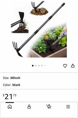 Hoe Garden Tool, 45 Inch Garden Hoe Long Handle for Weeding, Hoe Cultivator 2 in 1 Hand Garden Tools for Gardening Planting