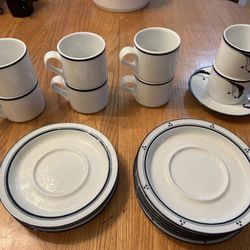 Dansk Bistro Coffee Cups And Saucers 