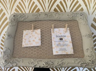 Cottage Core/Shabby Chic chicken wire display tray/picture frame