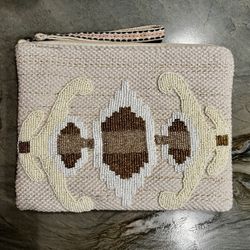 America & Beyond “Wild Nights” Embellished Top Zip Clutch