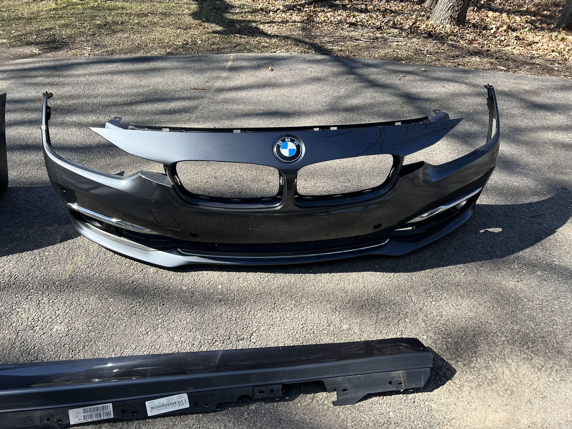 Bmw F30 340i LCI Bumper Kit, Mineral Grey Metallic, Front Bumper, Rear Bumper, 2 Side Skirts, And More.