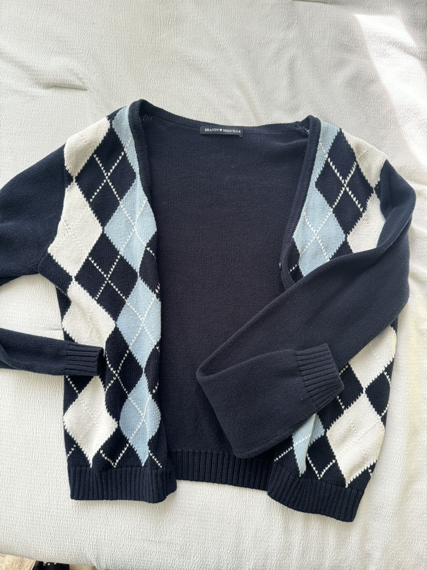 Vintage blue and white cardigan from brandy melville