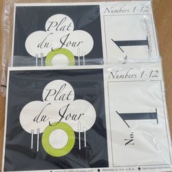 Anthropologie Placemats Numbers Placemat Recycled Paper, LOT OF 150