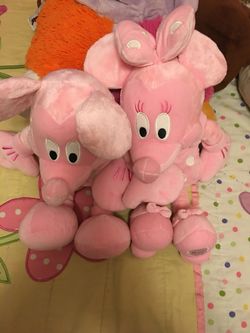 Pink Mickey and Minnie Mouse