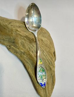 Vintage Sterling Silver Enamel Kenmore Canada Souvenir Spoon BMCo 18g