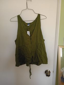 Brand New Tags Still Attached Old Navy Olive Green Blouse