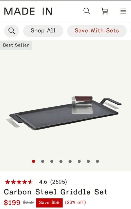 Carbon Steel Griddle Set