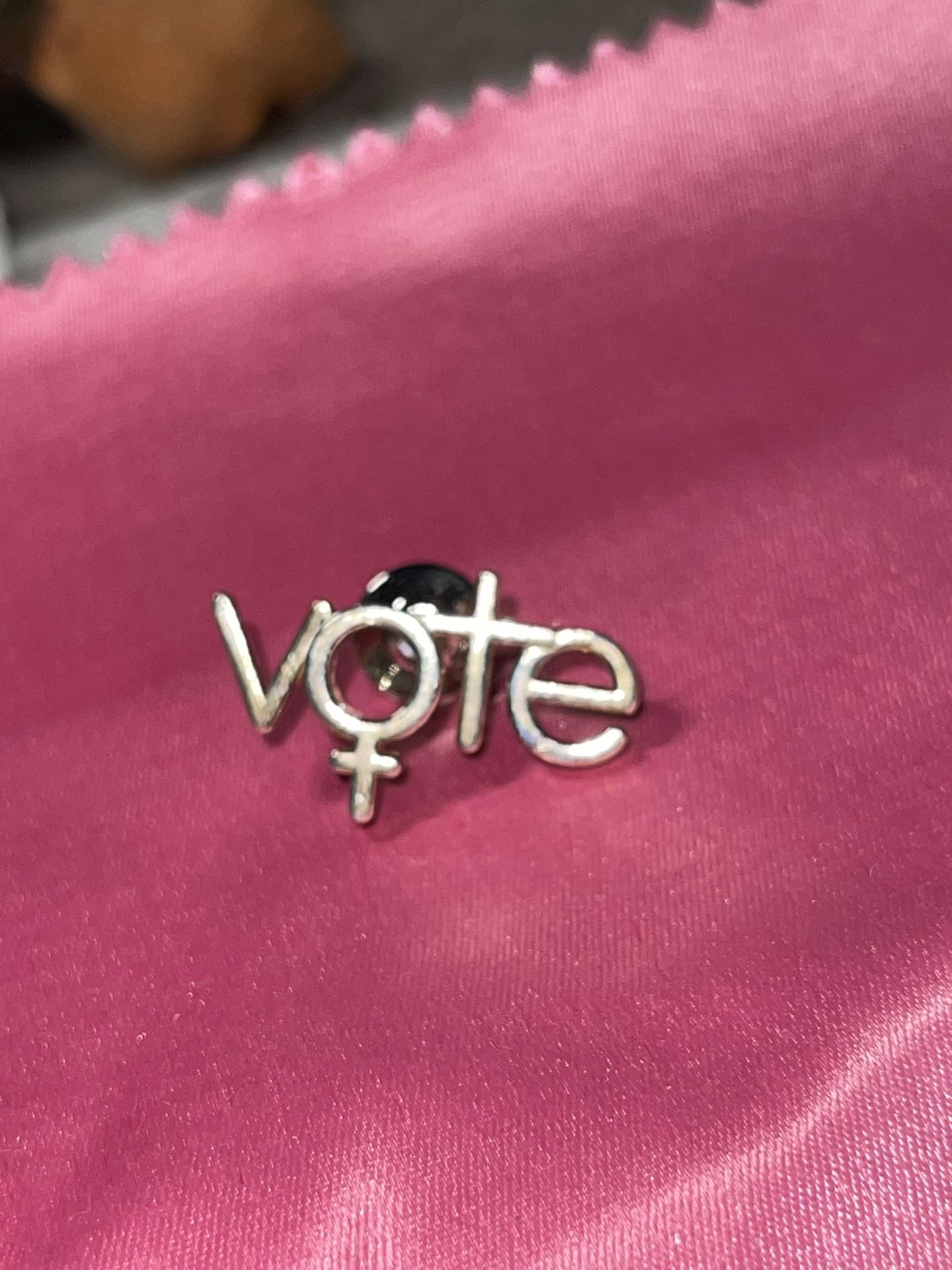 Vintage Yet Current VOTE w/Female Symbol Hat / Scarf Pin