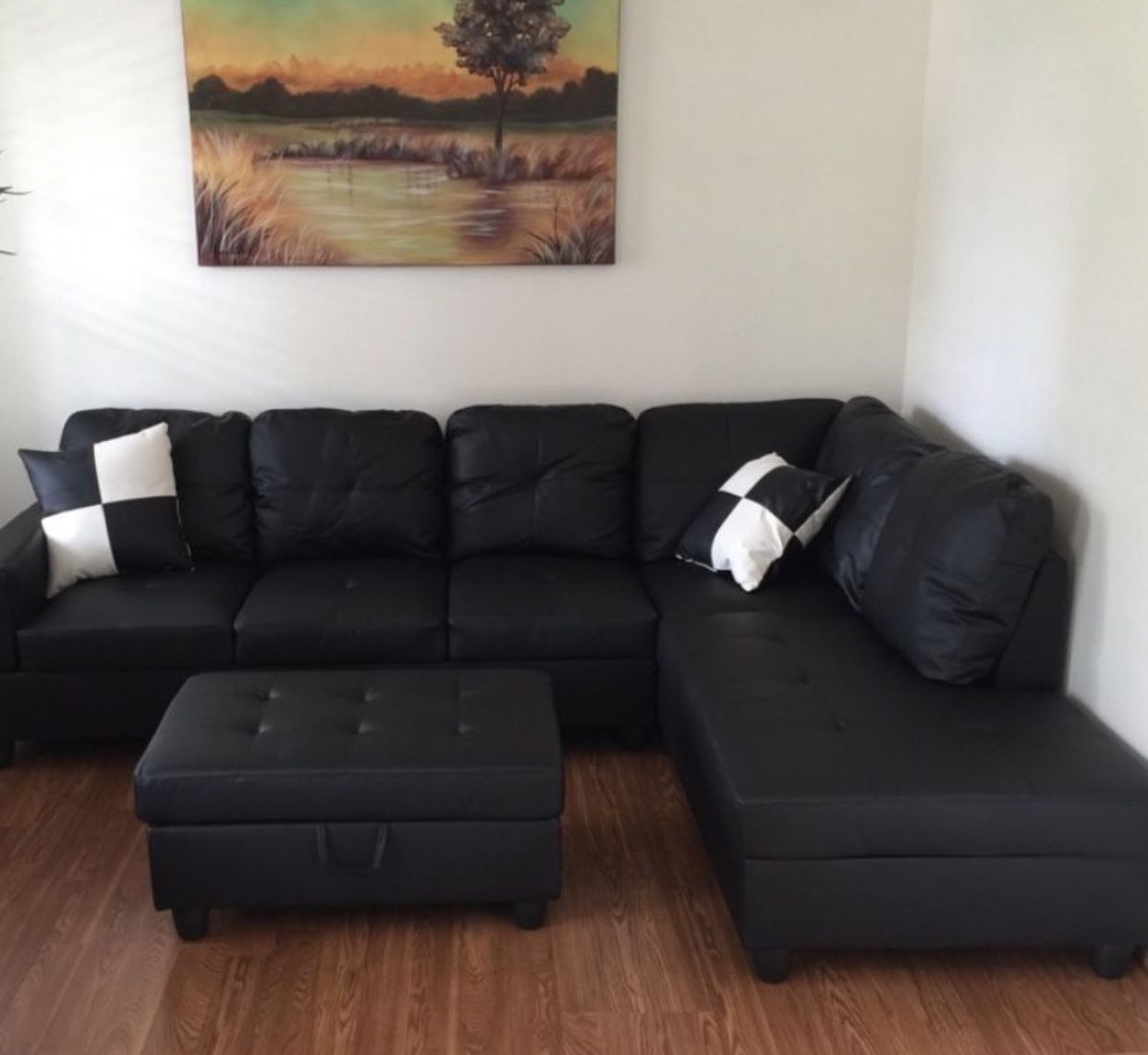 Black Modern Sectional