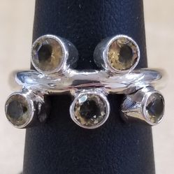 5 Stone Ring Sterling Silver 