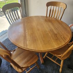 Round Oak Table