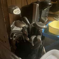 Old School Golf Clubs With Bag 