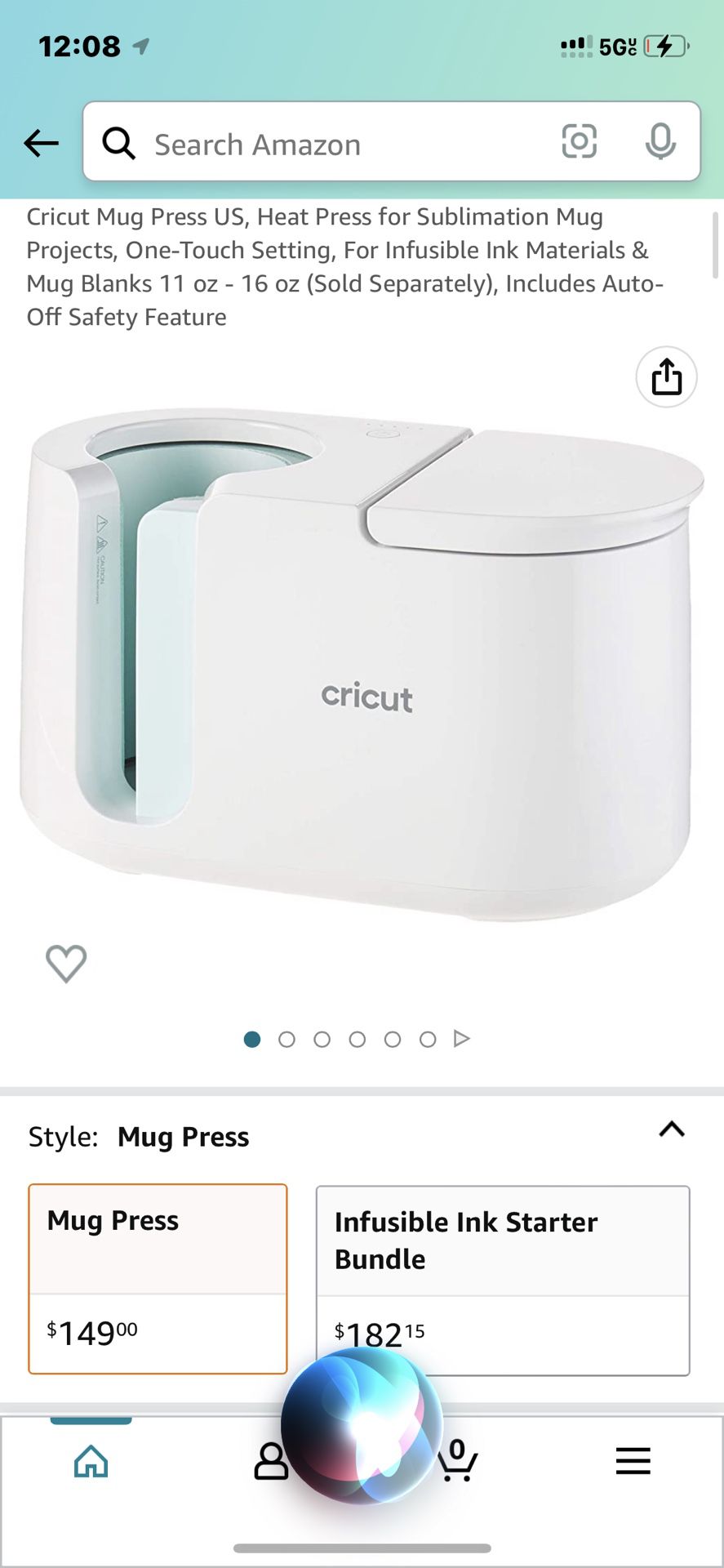 Cricut Mug Press US Heat Press for Sublimation Mug Projects One-Touch  Setting For Infusible Ink