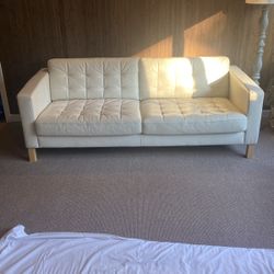 IKEA White Leather Couch