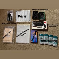 Tattoo Gun  and supplies 