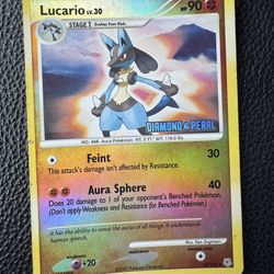 Lucario Holo Pokemon Card