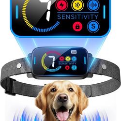 Bark Collar, Ultrasonic Dog Bark Collar for Large Medium Small Dogs, Smart Barking Collar, Rechargeable Anti Bark Collars for Dogs with Adjustable Ult