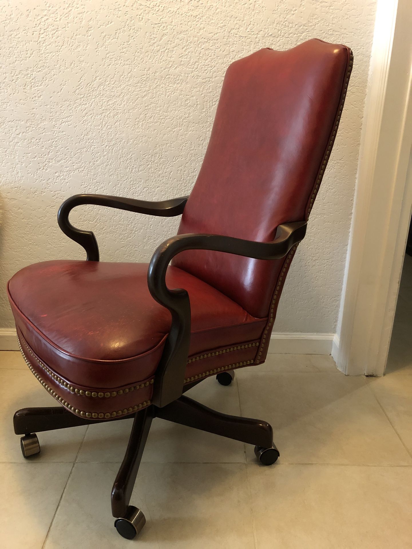Executive desk chair- red leather