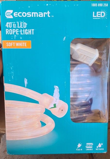 40 Ft LED Rope Light Soft White
