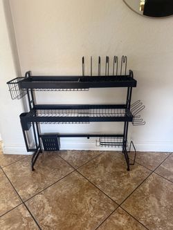 Dish rack over sink
