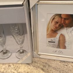I Do Wedding Glasses And Frame Great Gift!!