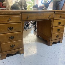 Vintage solid maple desk