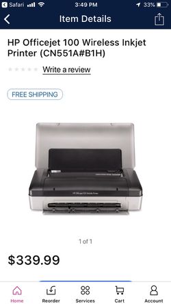 HP mobil color printer