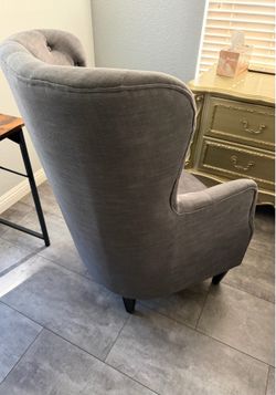 Grey High back accent chair