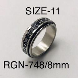 Stainless Steel Spinner Ring Band For Men & Women : RGN-748/Size-11