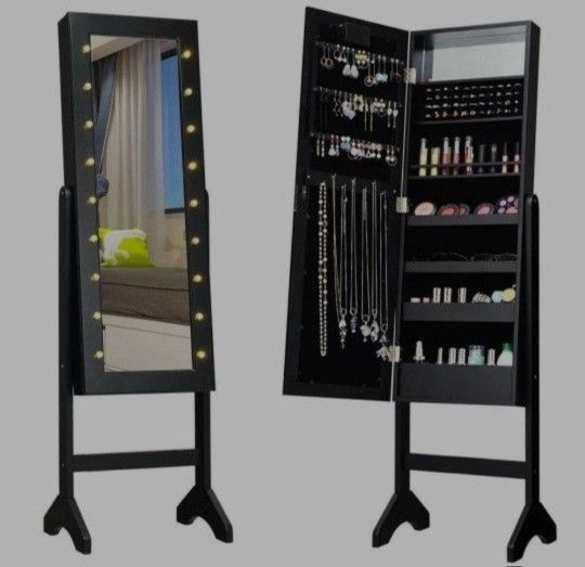 Full Length Mirror Jewelry Organizer Vanity Box