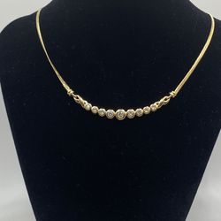 14kt Gold Diamond Necklace 