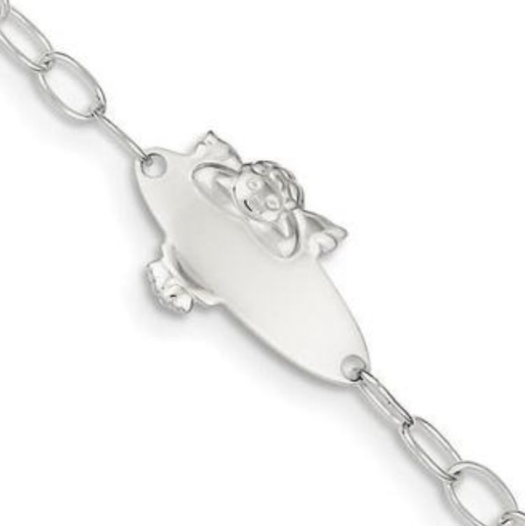 Angel sterling silver bracelet for girls